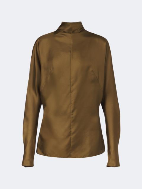 MUGLER Silk twill top