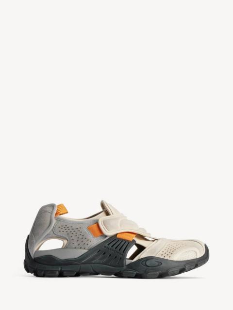 BALENCIAGA Men's Hike Sandal Sneaker in Grey/beige/orange/black