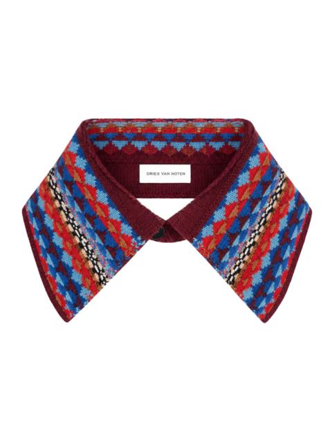 Dries Van Noten JACQUARD WOOL COLLAR