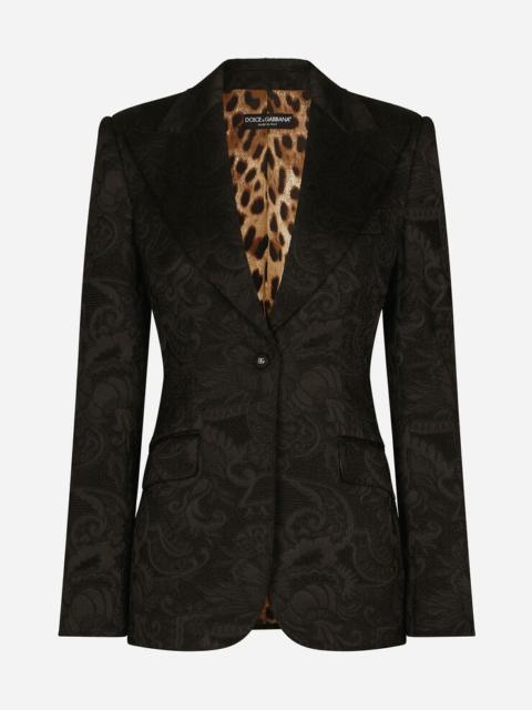 Floral jacquard Turlington blazer