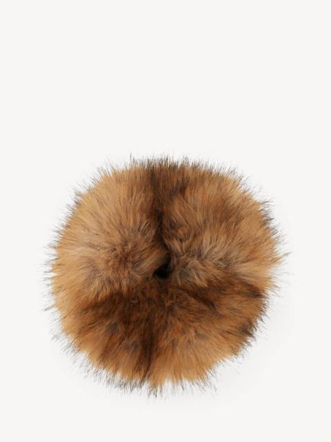 BALENCIAGA Women's Holli Animal-free Fur Scrunchie in Beige