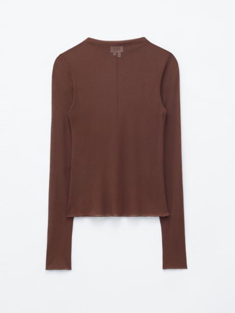 & Other Stories Ribbed Silk Top