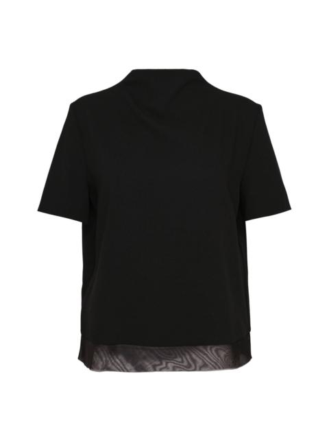 Jil Sander Fluid Wool Short Sleeve Top