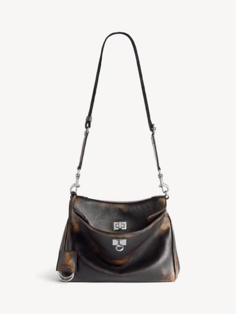 BALENCIAGA Men's Rodeo Messenger Bag Small in Brown