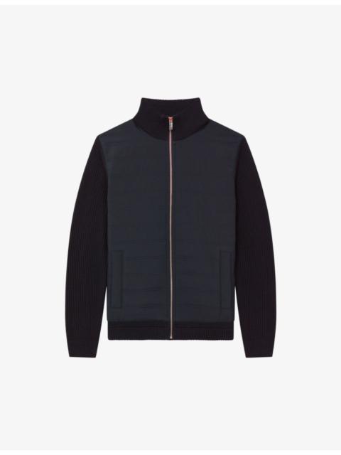 REISS Trainer crewneck stretch-knit jumper