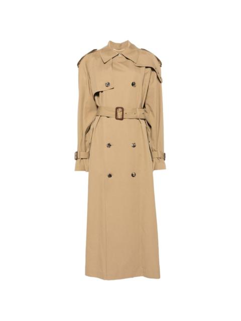 SAINT LAURENT button belted coat