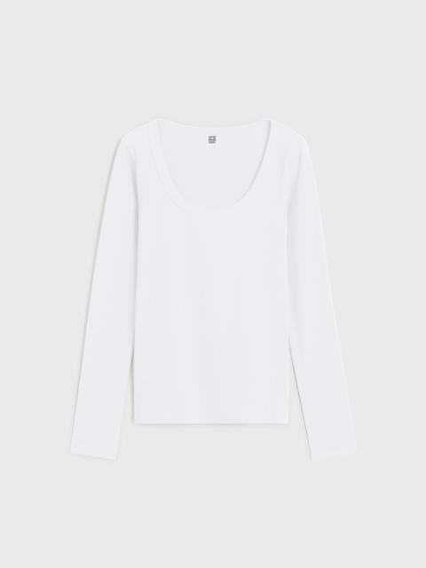 TOTEME Classic rib top white