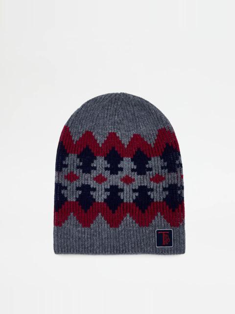 Tod's BEANIE - GREY, BLUE, RED