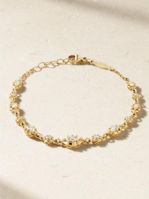 JACQUIE AICHE Sophia 14-karat gold diamond bracelet Gold
