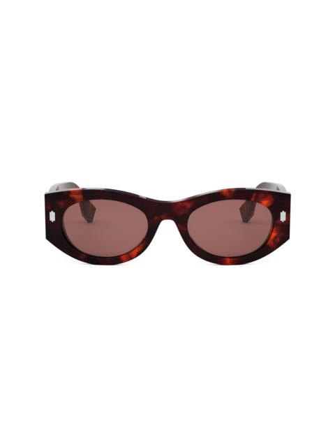 FENDI Fendi Fe40125i Fendi Roma 54s Havana Rosso Sunglasses