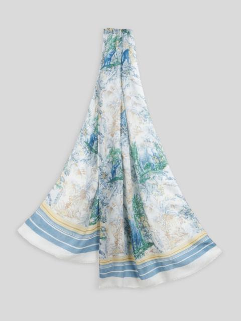 Etro WOOL AND SILK SCARF WITH DESIGN