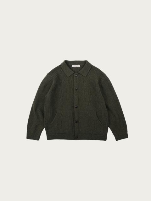 FrizmWORKS Ultra Heavyweight Collar Cardigan - Forest Green
