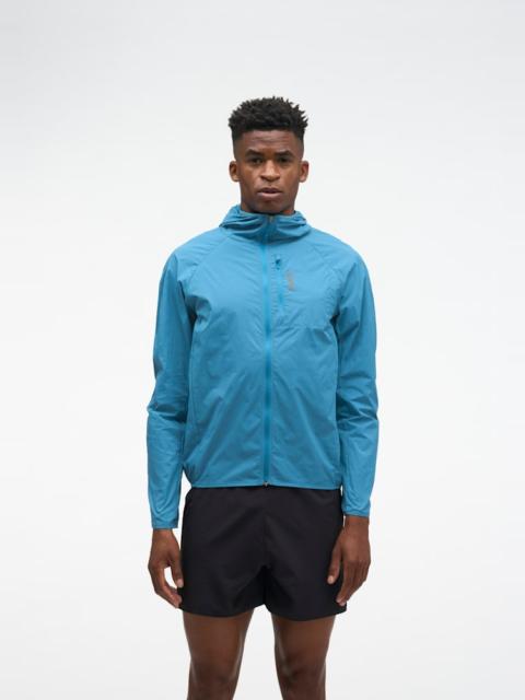 HOKA Men's SkyFlow Wind Jacket in Night Glow Blue