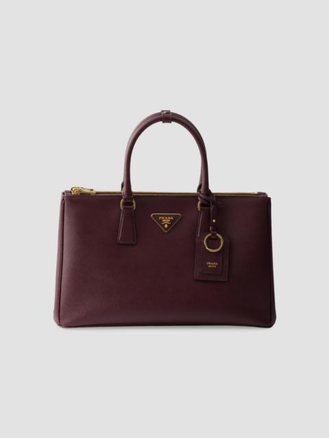 Prada Women's Galleria Saffiano Leather Tote Bag - Dark Red