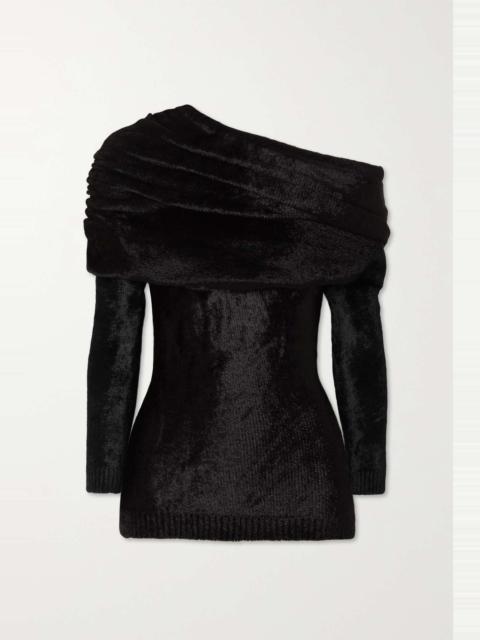 Alaïa Hooded stretch-velvet top