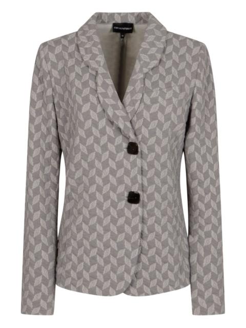 EMPORIO ARMANI chevron-motif blazer