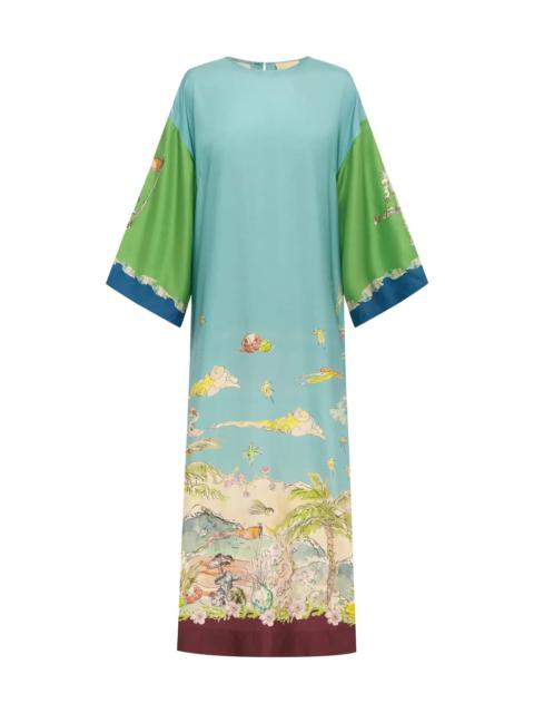 ALÉMAIS DARIA SILK MIDI DRESS