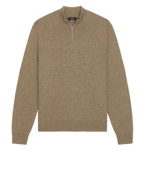 Theory Hilles Cashmere Quarter Zip Sweater