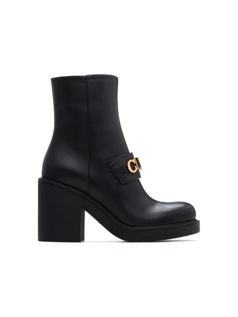 GUCCI Gucci Ankle Leather Boots Black (Women's)
