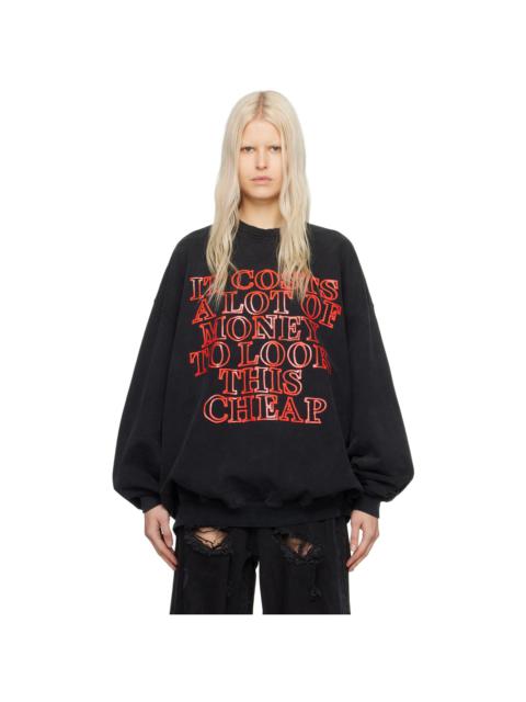 VETEMENTS Black Very Expensive Sweatshirt