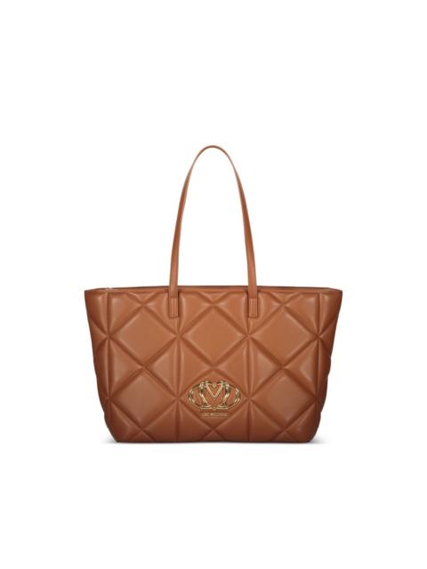 Moschino quilted-pattern tote bag