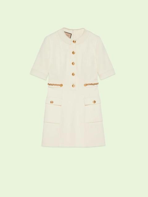 GUCCI Viscose dress with Double G chain