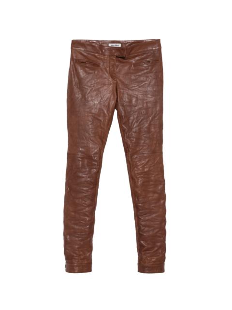 Miu Miu Miu Miu Leather Trousers