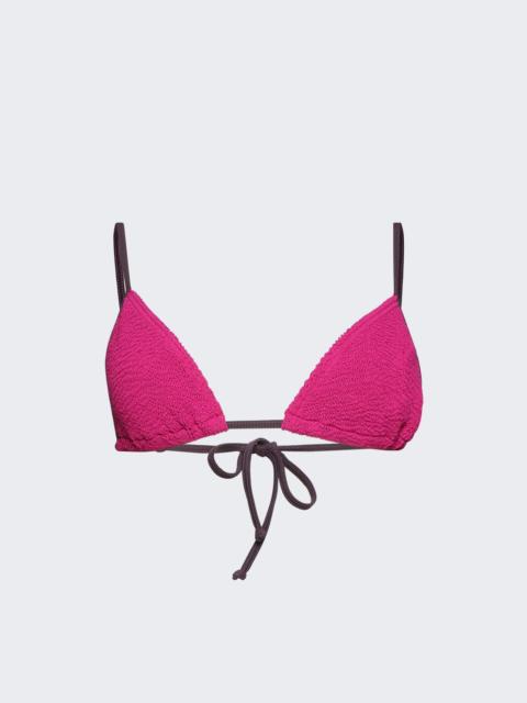 bond-eye Contrast Luana Triangle Bikini Top Magenta Recycled