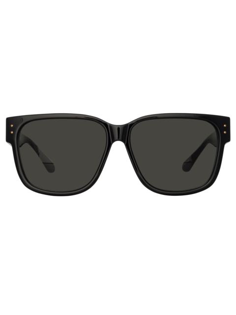 PERRY D-FRAME SUNGLASSES IN BLACK