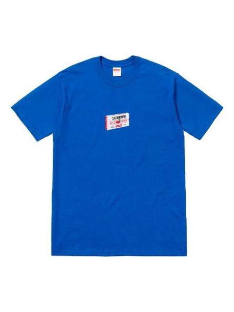 Supreme Supreme FW18 Ludens Tee Royal Cherry Candy Box Printing Short Sleeve Unisex Blue SUP-FW18-1155