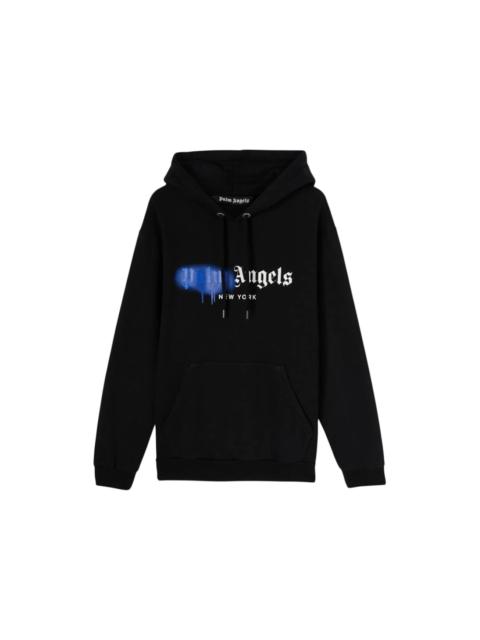 Palm Angels New York Sprayed Hoodie Black/Blue