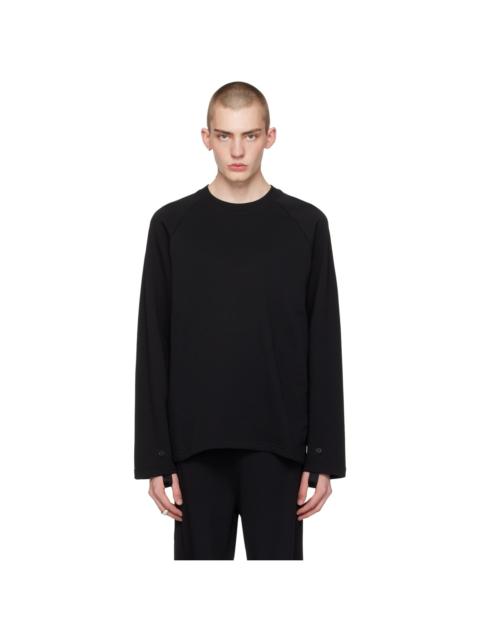 Helmut Lang Black Raglan Sleeve Sweatshirt