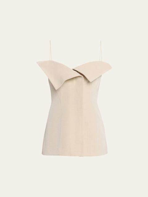FFORME Eilwen Tailored Linen-Blend Sleeveless Top