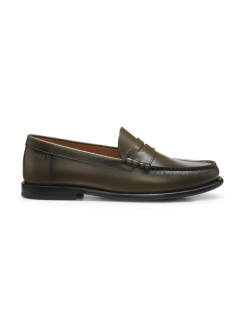 BOSS LEATHER MOCCASINS WITH PENNY TRIM