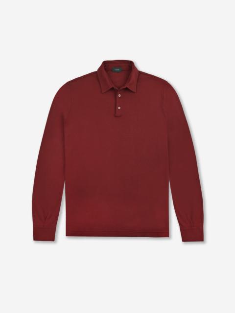 SLOWEAR Certified interlock cotton slim fit polo shirt
