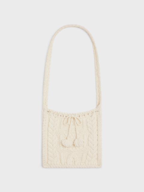 CELINE bag in triomphe aran mohair wool