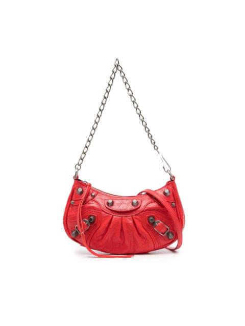 BALENCIAGA leather stud-detail shoulder bag