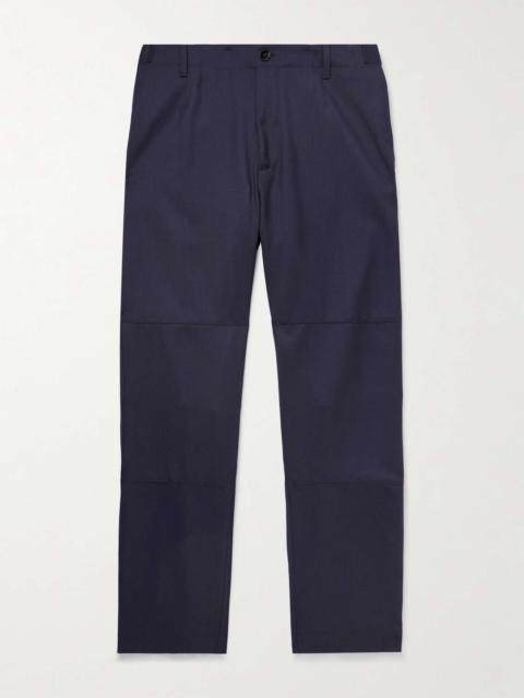 Straight-Leg Panelled Wool Trousers
