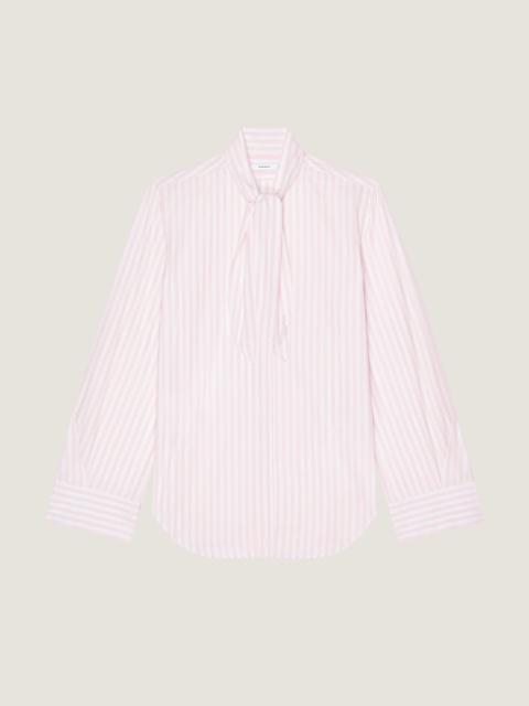 Givenchy COCOON STRIPED SHIRT IN POPLIN WITH BOW