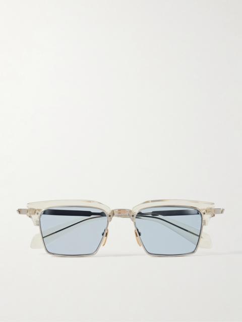 JACQUES MARIE MAGE Alin Acetate And Silver-tone Square-frame Sunglasses