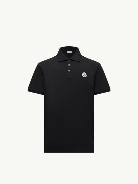 Moncler Logo Patch Cotton Piquet Polo Shirt
