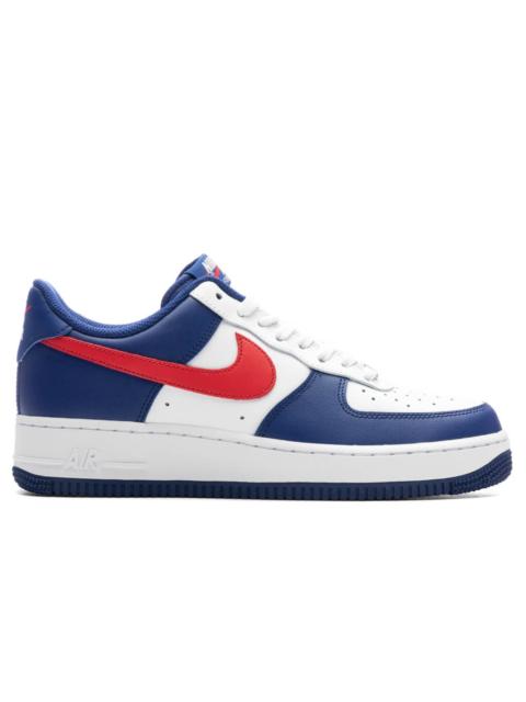 Nike AIR FORCE 1 '07 - WHITE/UNIVERSITY RED/DEEP ROYAL