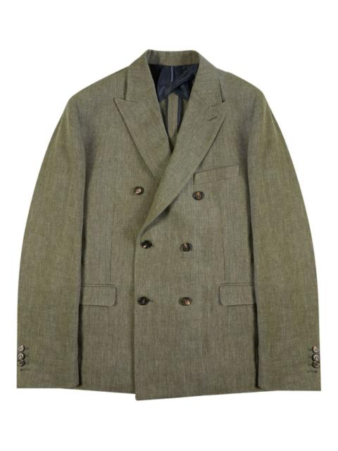 SLOWEAR double-breasted linen blazer