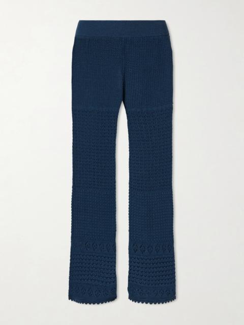 ERES Emblème Crocheted Cotton-blend Straight-leg Pants