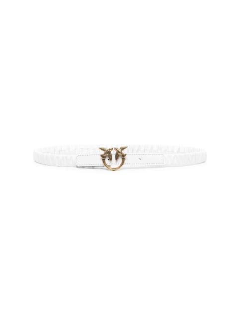 PINKO logo-plaque sheepskin belt