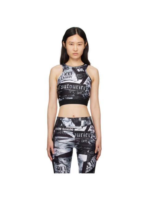 VERSACE JEANS COUTURE Black Print Tank Top