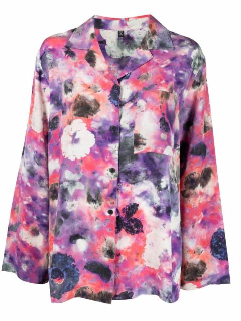 Alexander McQueen floral-print silk shirt