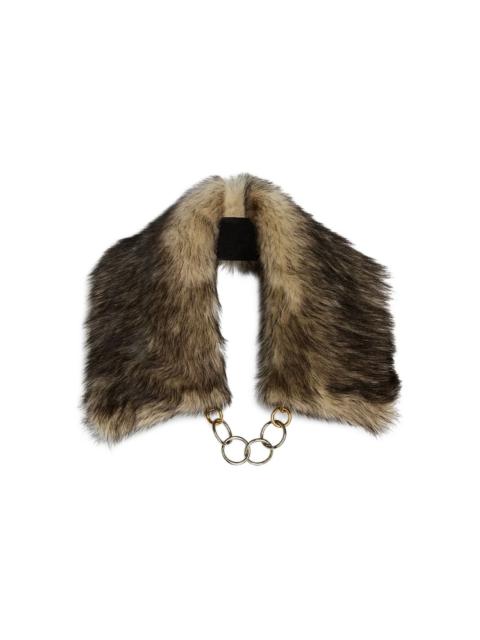 Jil Sander shearling chain collar