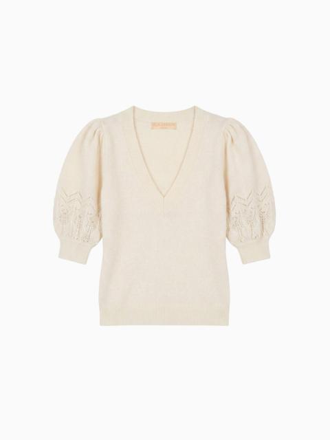 ULLA JOHNSON Reina Puff Cashmere Top