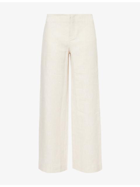 Reformation Vida Straight-Leg Linen Trousers